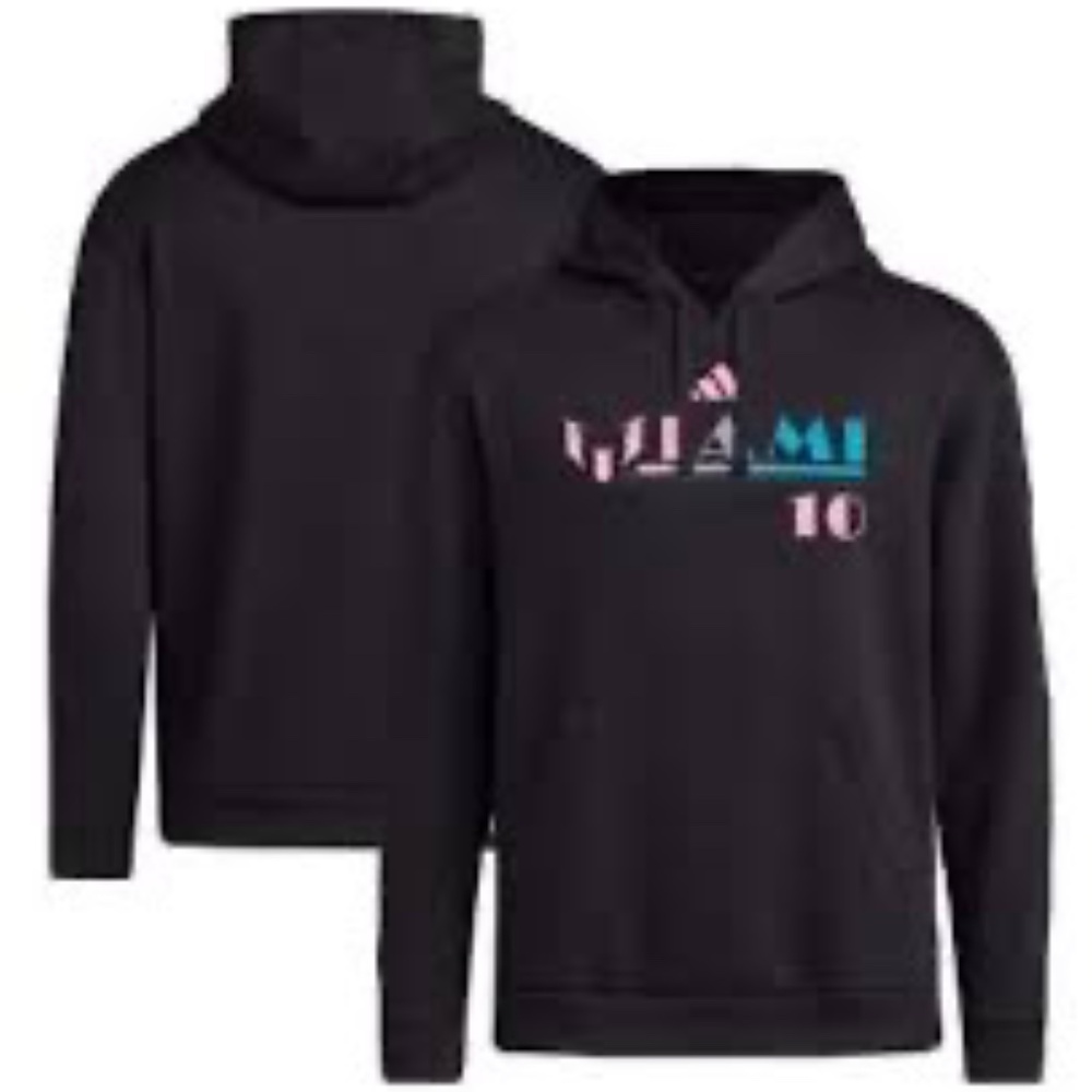 Messi Inter Miami Adidas Hoodie Black Size L